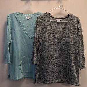 Liz Claiborne Weekender 3/4 sleeve sweatshirt